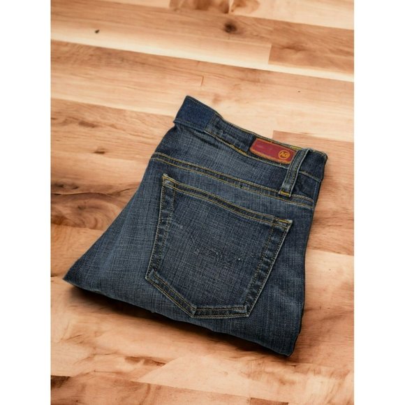 AG Jeans Adriano Goldschmied 29 R THE KISS Low Rise Flair Leg Stretch USA Denim‎ - Picture 1 of 13